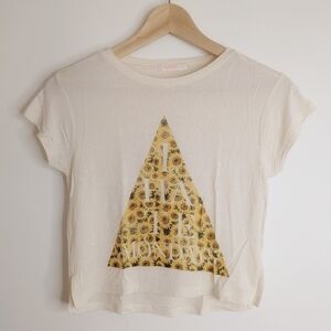 Ardene sunflower I Hate Mondays baby tee